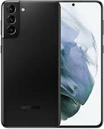 Ein schwarzes Smartphone mit einem Display auf der Vorderseite und einer Dreifachkamera auf der Rückseite.