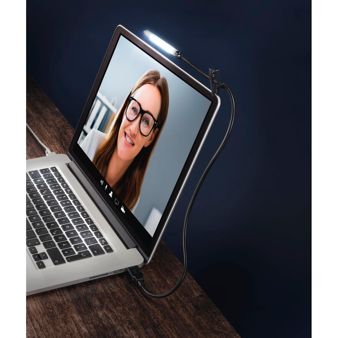 Hama streaming light "To Go", 7 LEDs, 3 light colours, touch sensor and clip