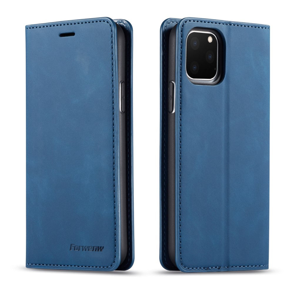 iPhone 11 Pro Max - Custodia in pelle scamosciata dal design vintage