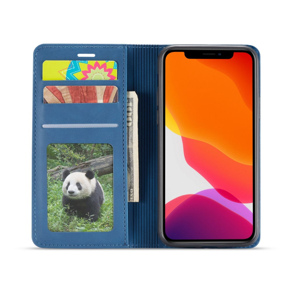 iPhone 11 Pro Max - Custodia in pelle scamosciata dal design vintage