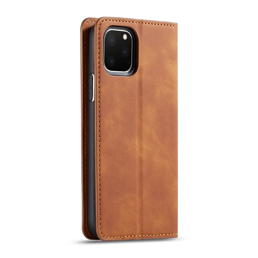 iPhone 11 Pro Max - Vintage Flip Case Wildleder Optik