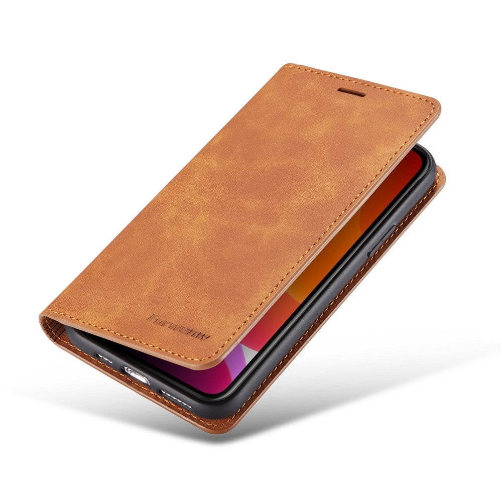 iPhone 11 Pro Max - Vintage Flip Case Wildleder Optik