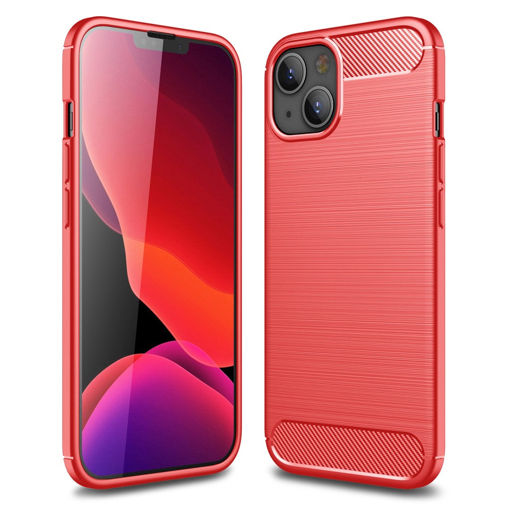 iPhone 13 Mini - Metal Carbon Look Rubber Case