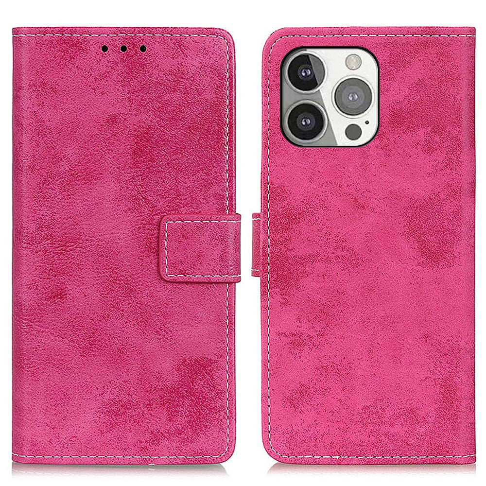iPhone 13 Pro - Vintage Etui Wildleder Optik