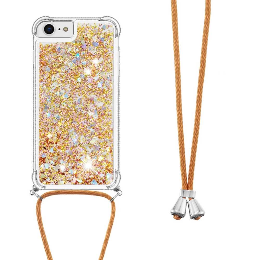 iPhone SE / 8 / 7 - Coque Paillettes Avec Bandoulière