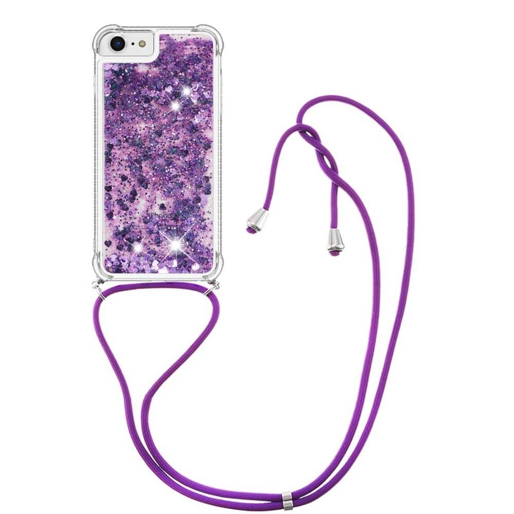iPhone SE / 8 / 7 - Coque Paillettes Avec Bandoulière