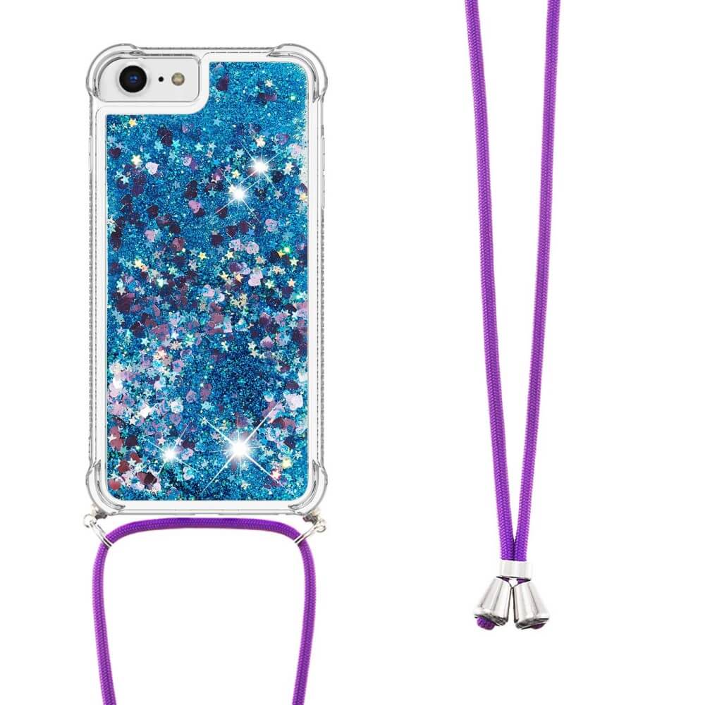iPhone SE / 8 / 7 - Coque Paillettes Avec Bandoulière