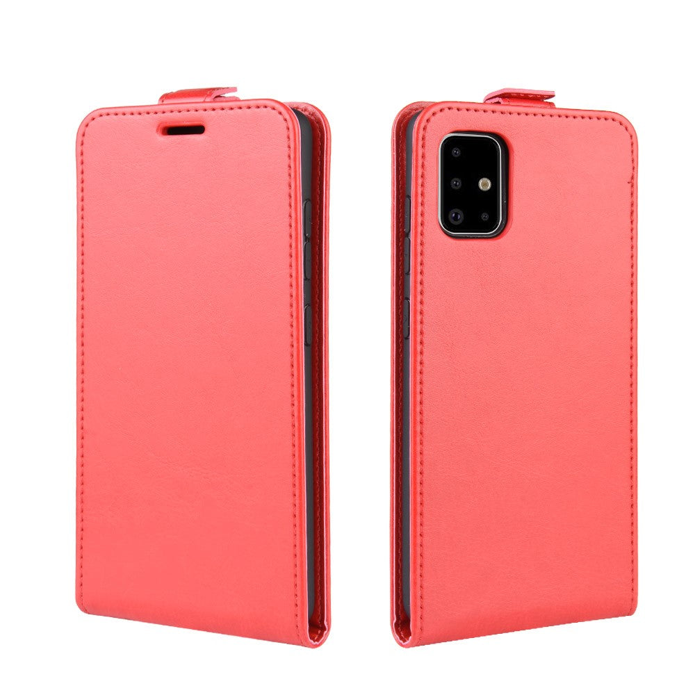 Galaxy A71 - Klassisches Leder Flip Case Vertikal