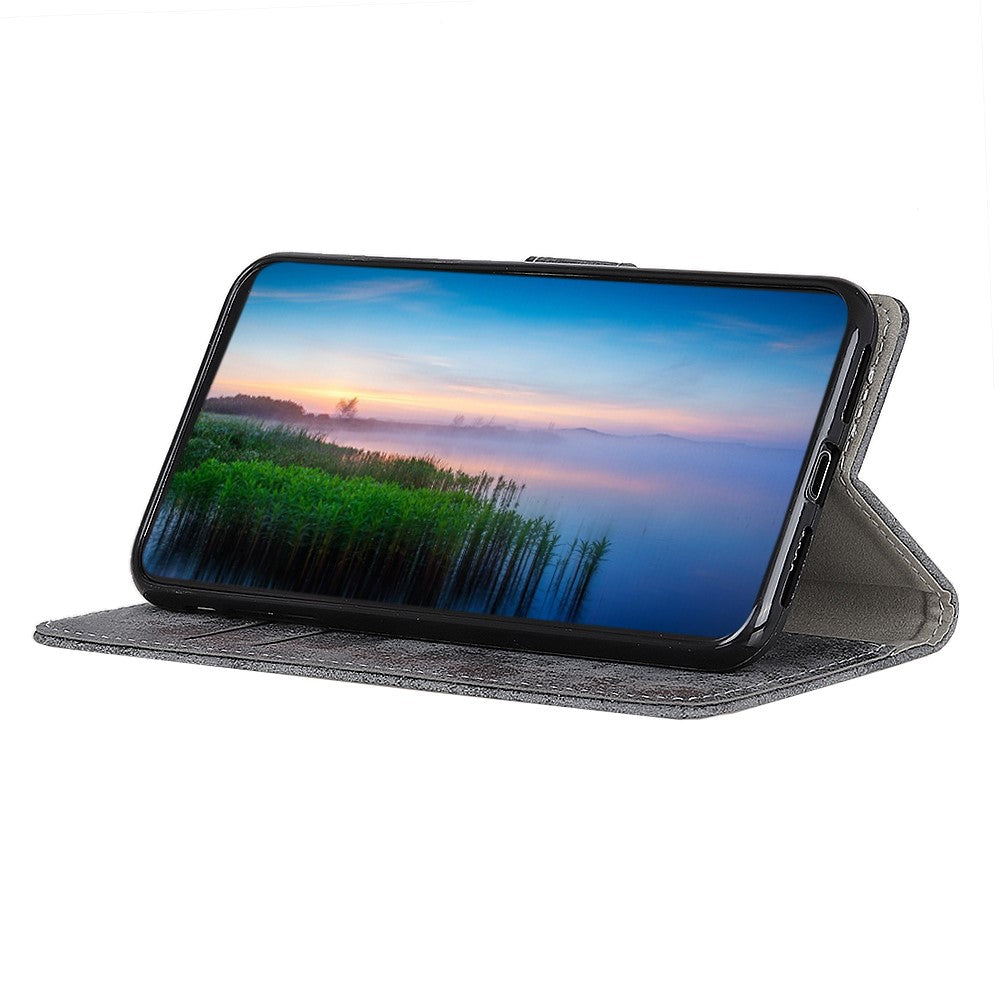 Galaxy A12 - Custodia vintage in pelle scamosciata