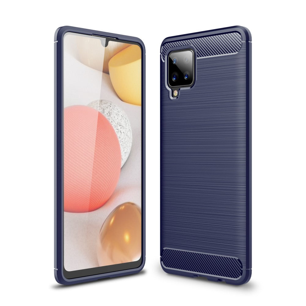 Galaxy A42 - Custodia look metallo carbone