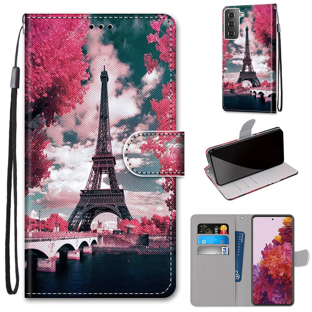 custodia Galaxy S21 - pelle rose fiori