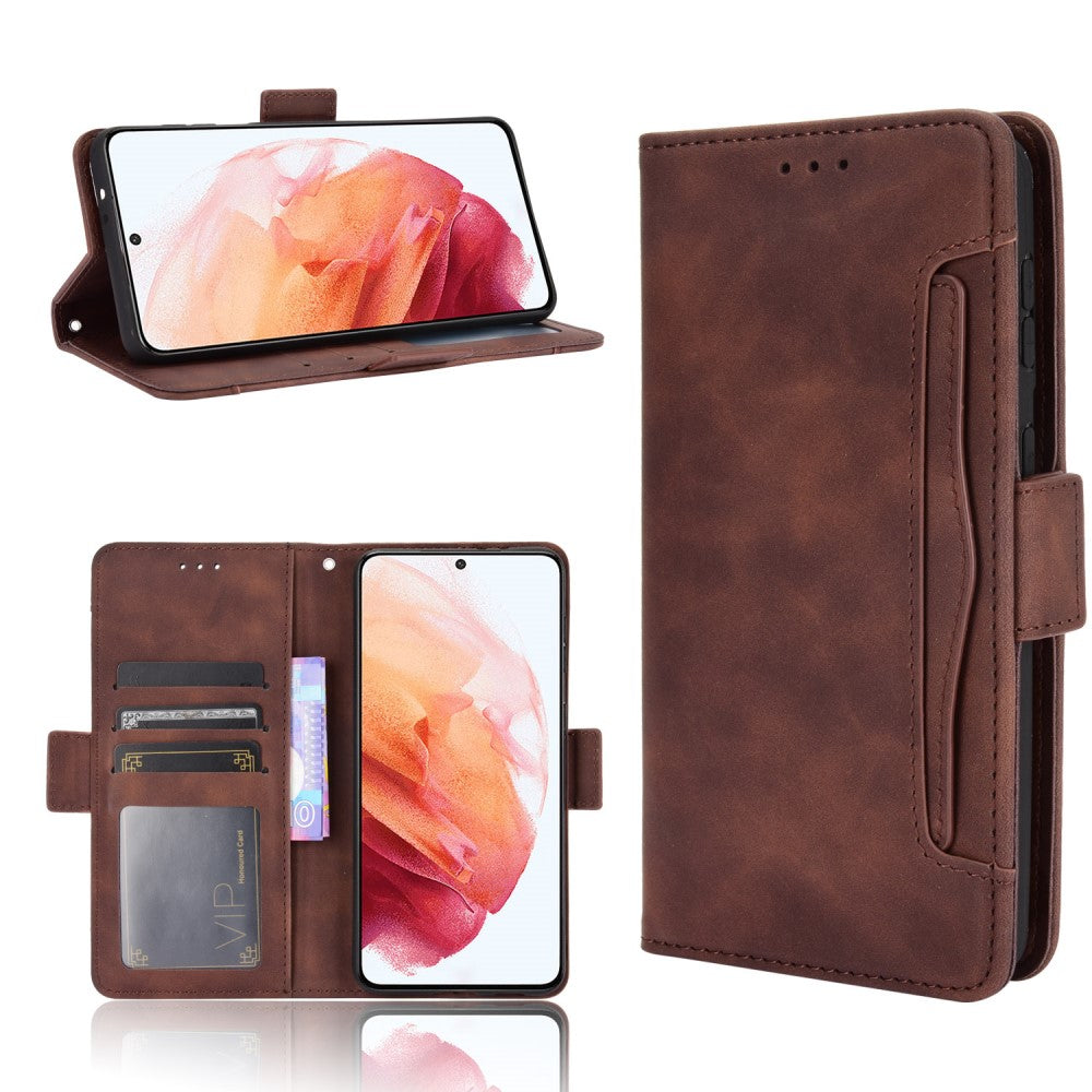 Galaxy S21 - Custodia con molti scomparti per carte di credito rosa