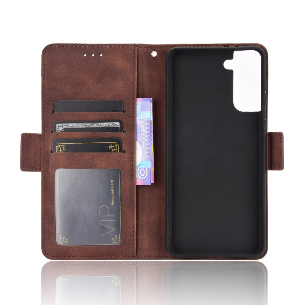 Galaxy S21 - Custodia con molti scomparti per carte di credito rosa