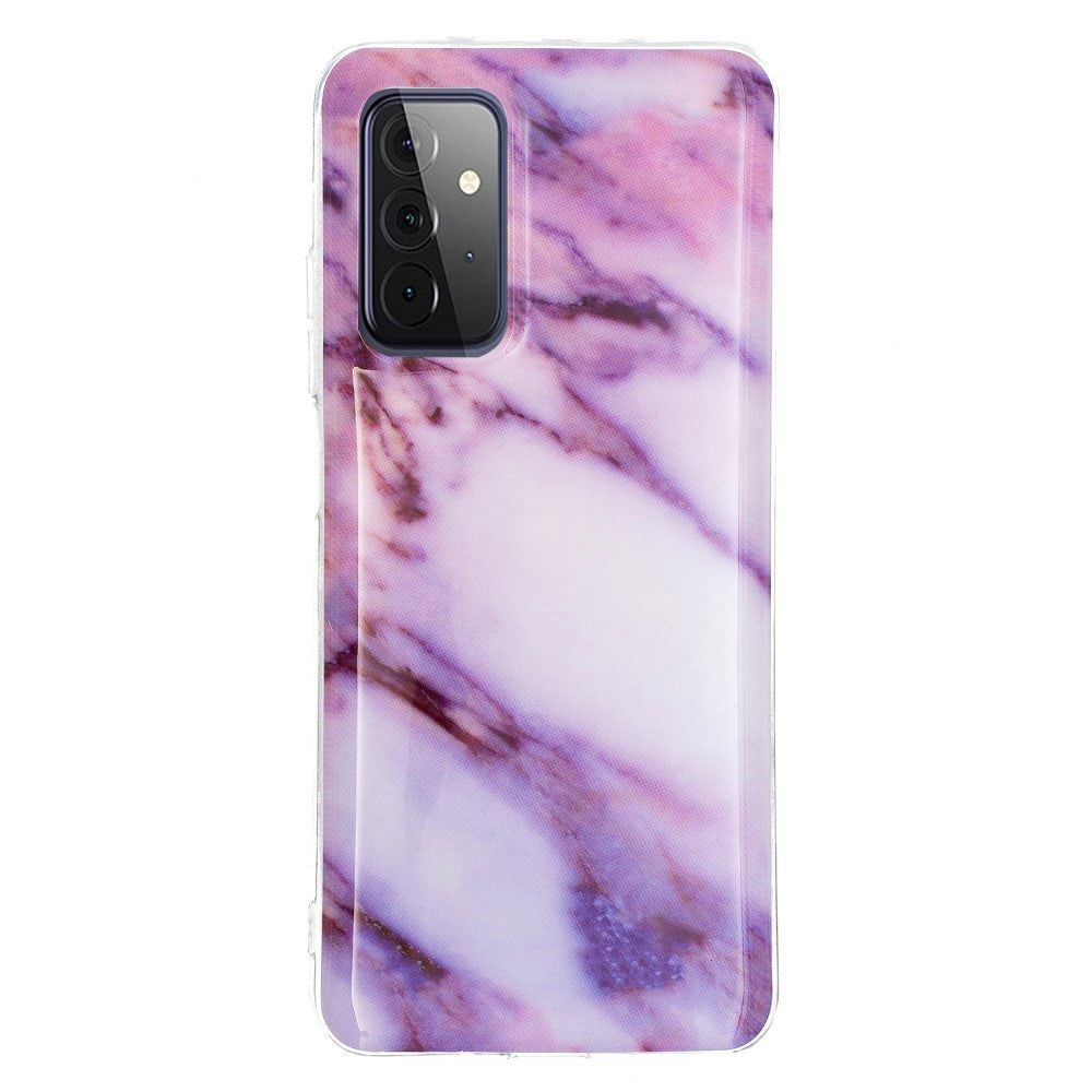 Galaxy A72 - Custodia in gomma siliconica morbida Marmo bianco
