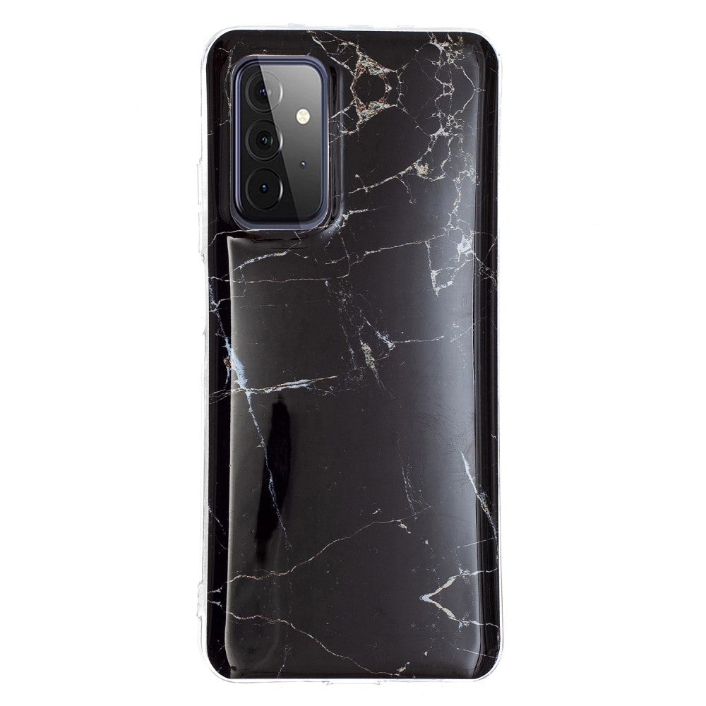 Galaxy A72 - Custodia in gomma siliconica morbida Marmo bianco