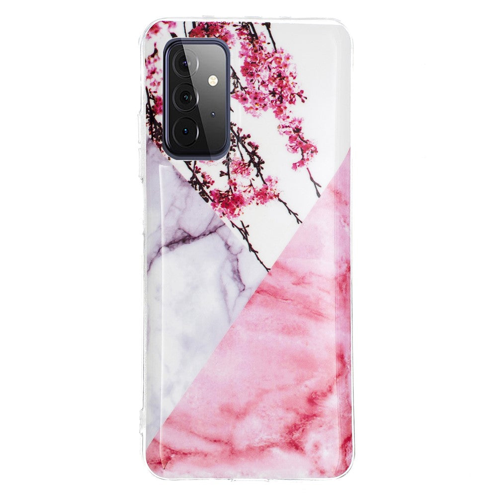 Galaxy A72 - Custodia in gomma siliconica morbida Marmo bianco