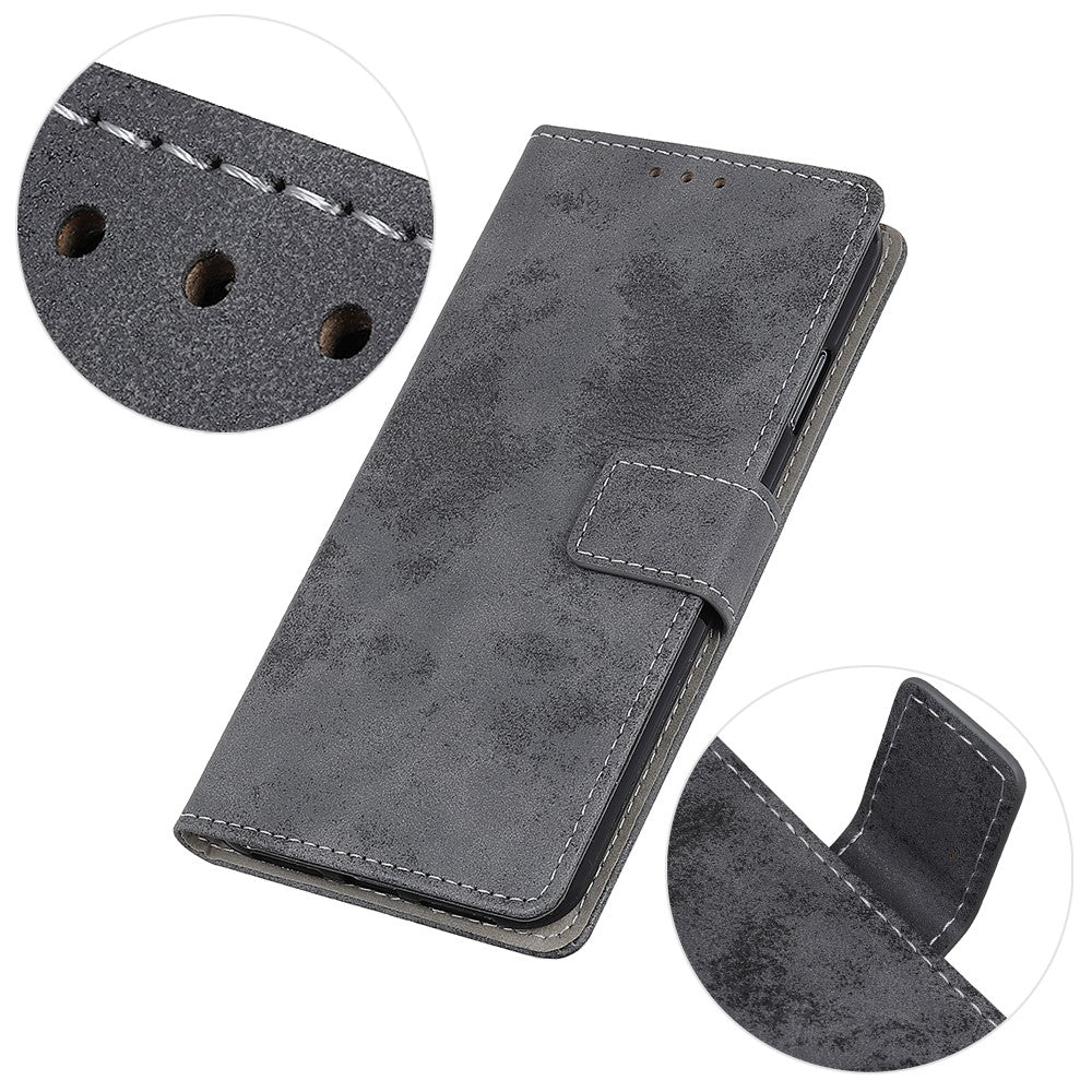 Galaxy A22 4G - Vintage Etui Wildleder Optik