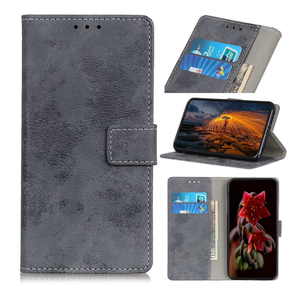 Galaxy A22 4G - Vintage Etui Wildleder Optik
