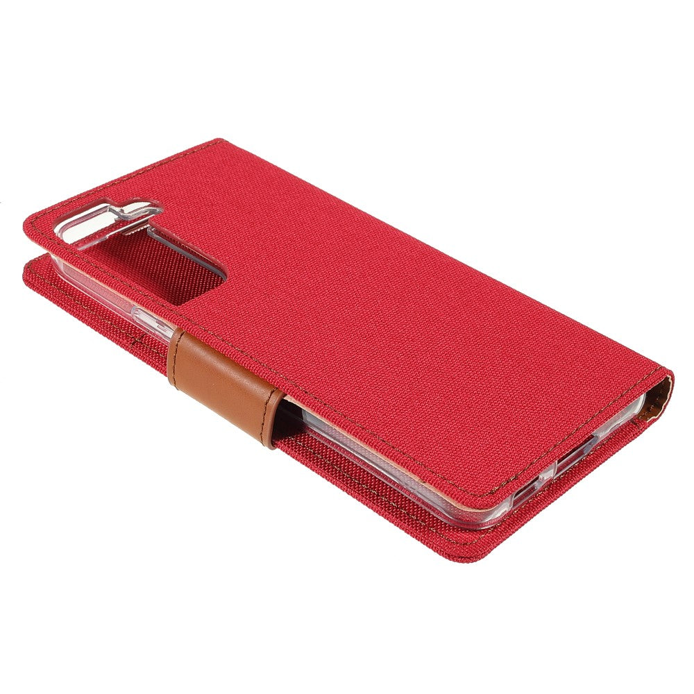 Galaxy S22+ - Custodia in pelle Mercury Canvas Fabric Grigio