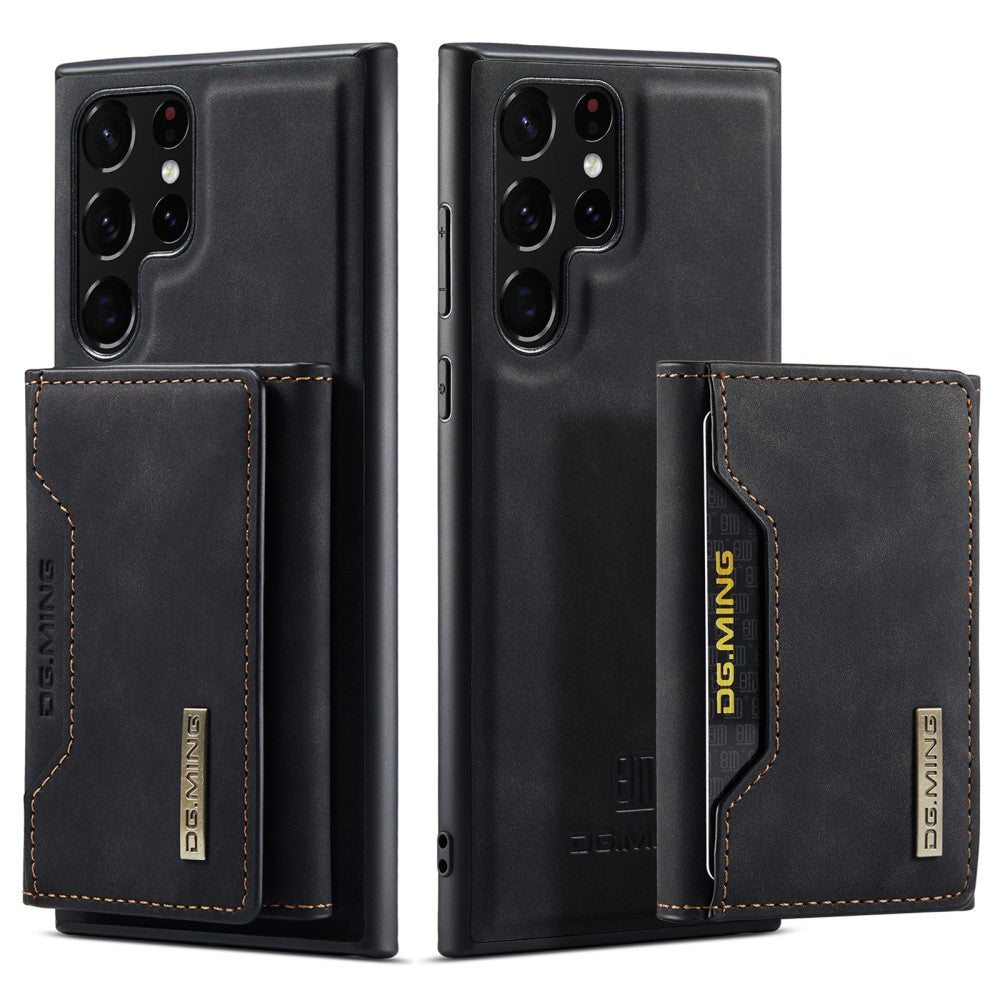 custodia Galaxy S22 Ultra - con custodia per carta di credito nera