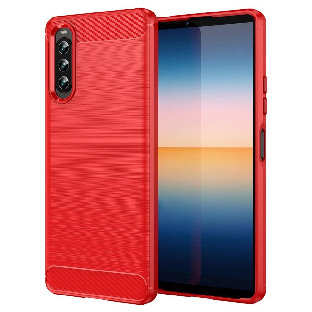 Sony Xperia 10 IV - Metall Carbon Look Hülle