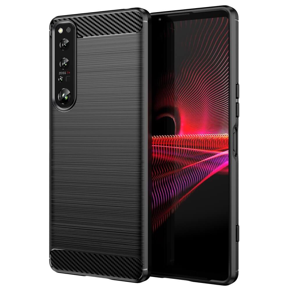 Sony Xperia 1 IV - Metall Carbon Look Hülle