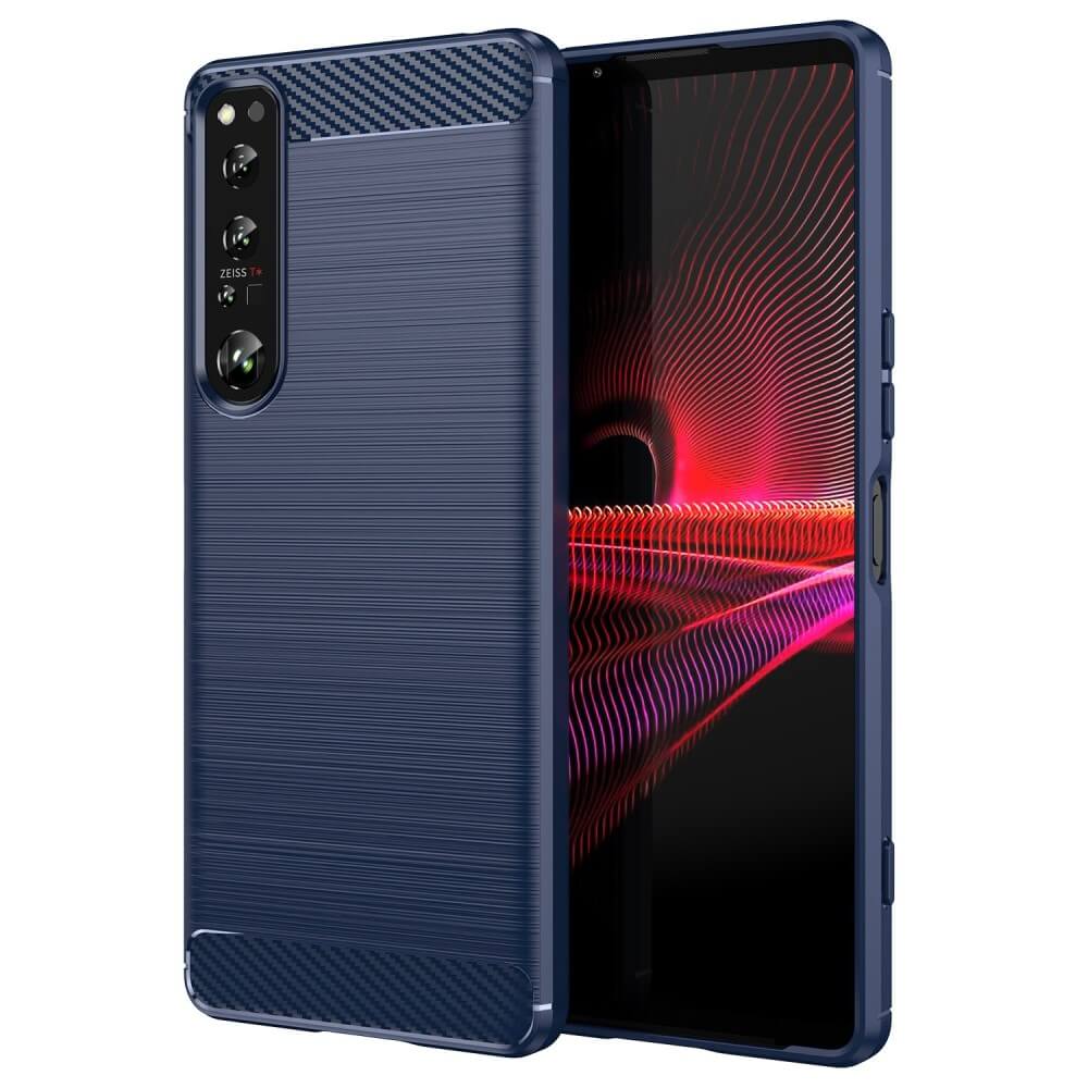 Sony Xperia 1 IV - Metall Carbon Look Hülle