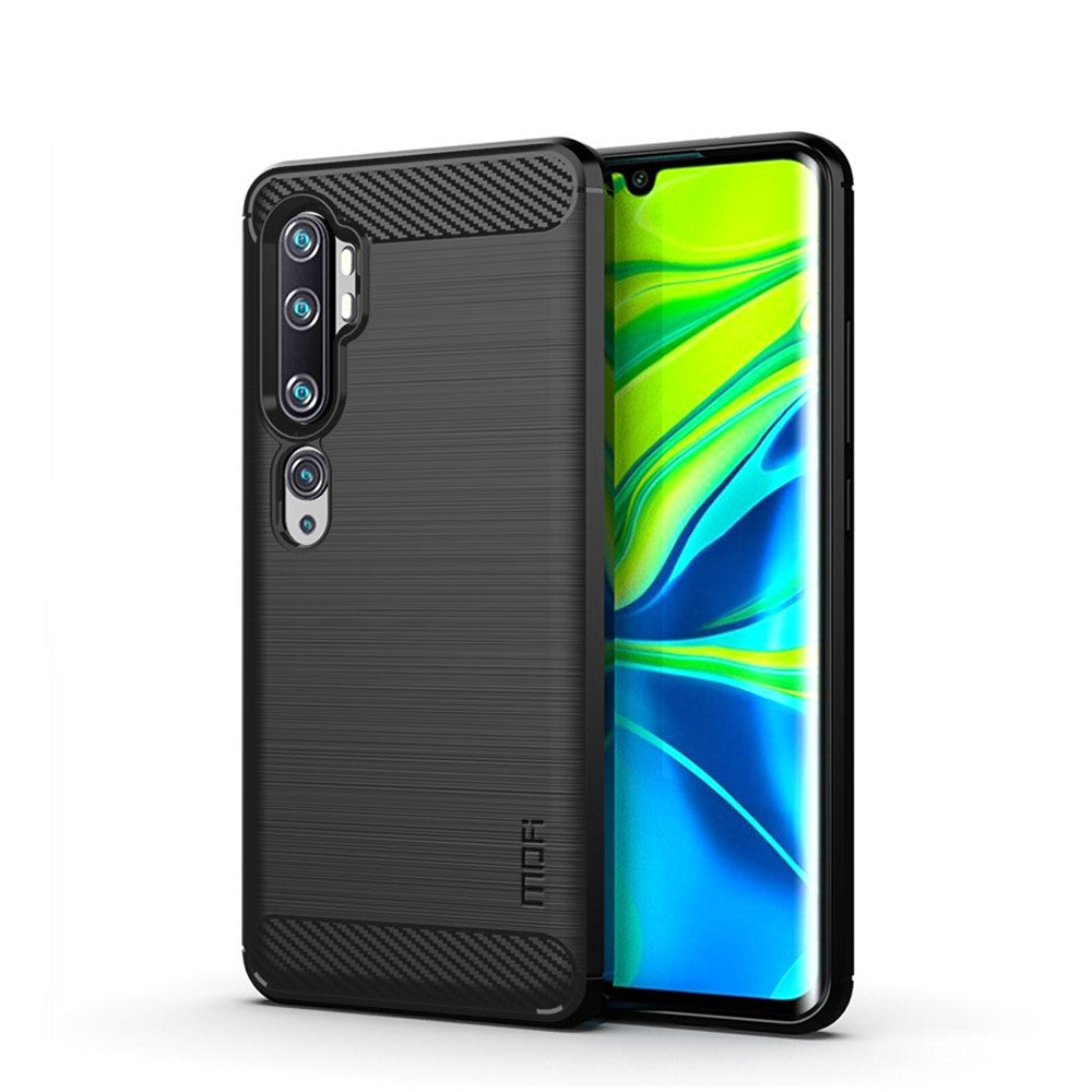 Xiaomi Mi Note 10 / 10 Pro - Metall Carbon Look Gummi Hülle