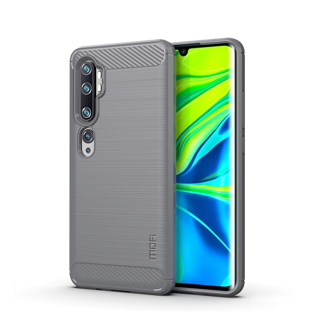 Xiaomi Mi Note 10 / 10 Pro - Metall Carbon Look Gummi Hülle