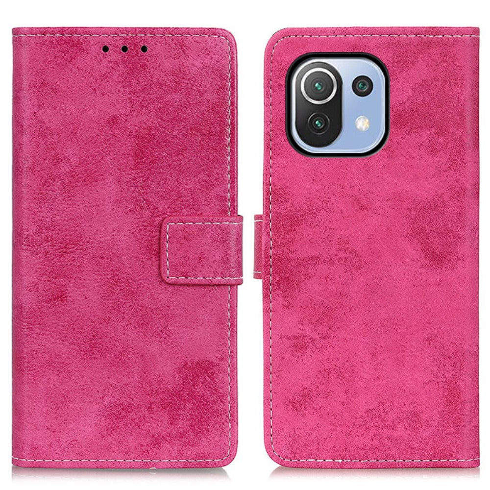 Xiaomi 11 Lite - Vintage Etui Wildleder Optik