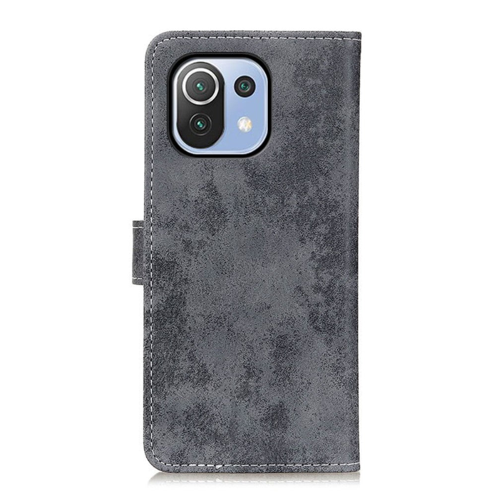 Xiaomi 11 Lite - Vintage Etui Wildleder Optik
