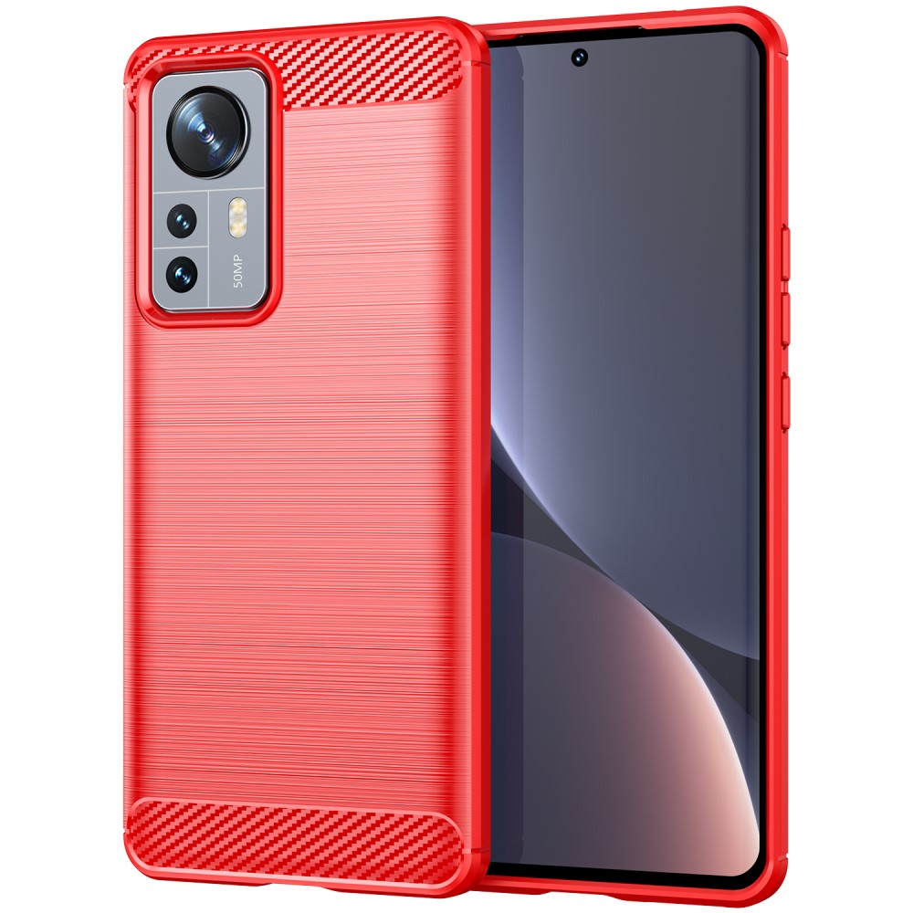 Xiaomi 12 Pro - Metal Carbon Look Case