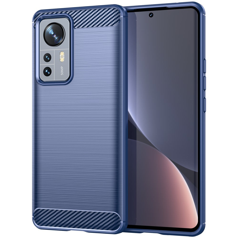 Xiaomi 12 Pro - Metal Carbon Look Case