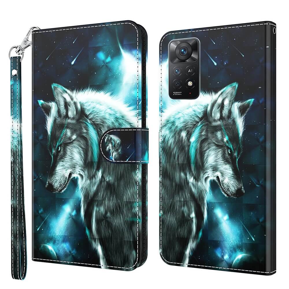 Xiaomi Redmi Note 11 Pro / 12 Pro - Custodia Glitter Effect lupo