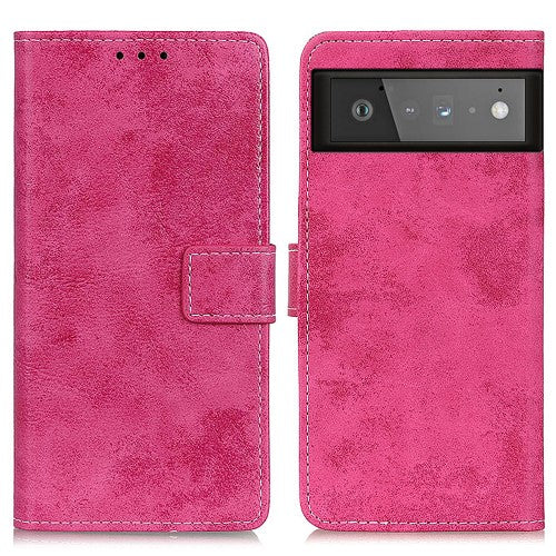 Google Pixel 6 - Vintage Etui Wildleder Optik