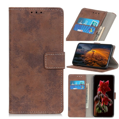 Google Pixel 6 - Vintage Etui Wildleder Optik