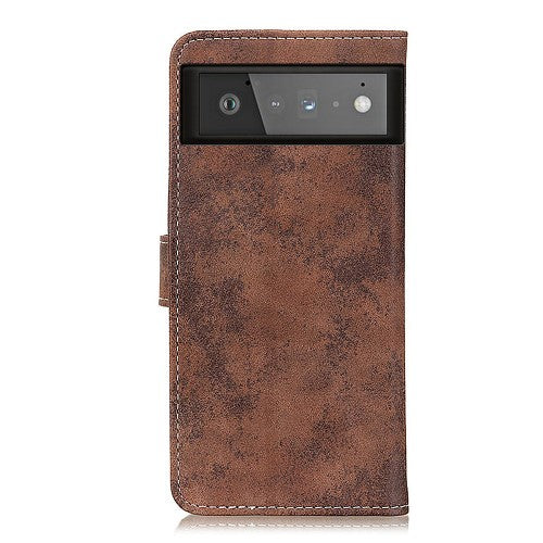 Google Pixel 6 - Vintage Etui Wildleder Optik