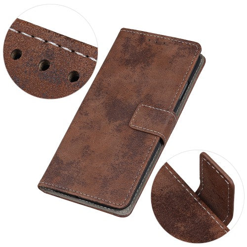 Google Pixel 6 - Vintage Etui Wildleder Optik