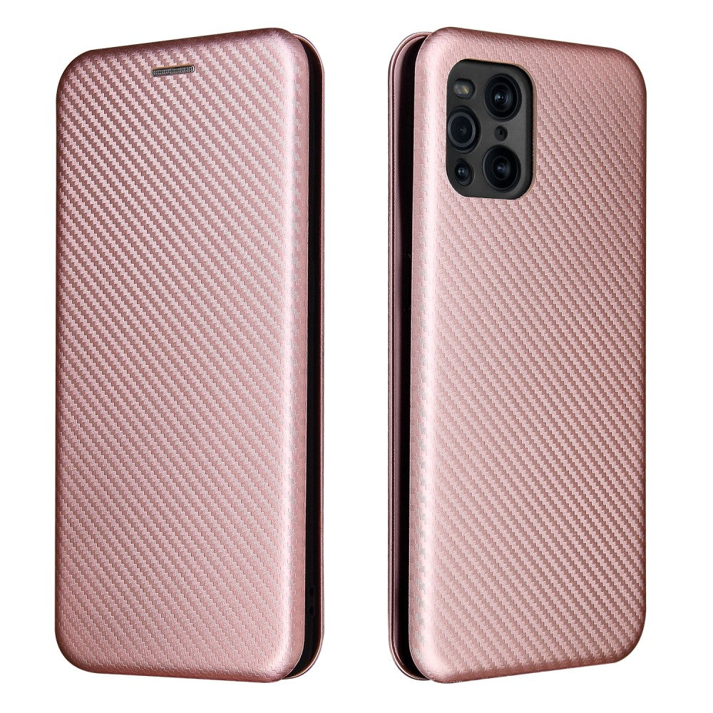 Oppo Find X3 Pro - Carbon Look Flip Case Case