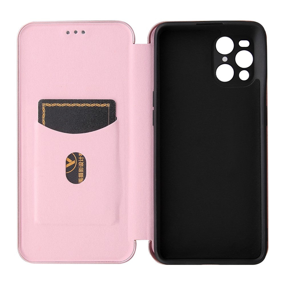 Oppo Find X3 Pro - Carbon Look Flip Case Case