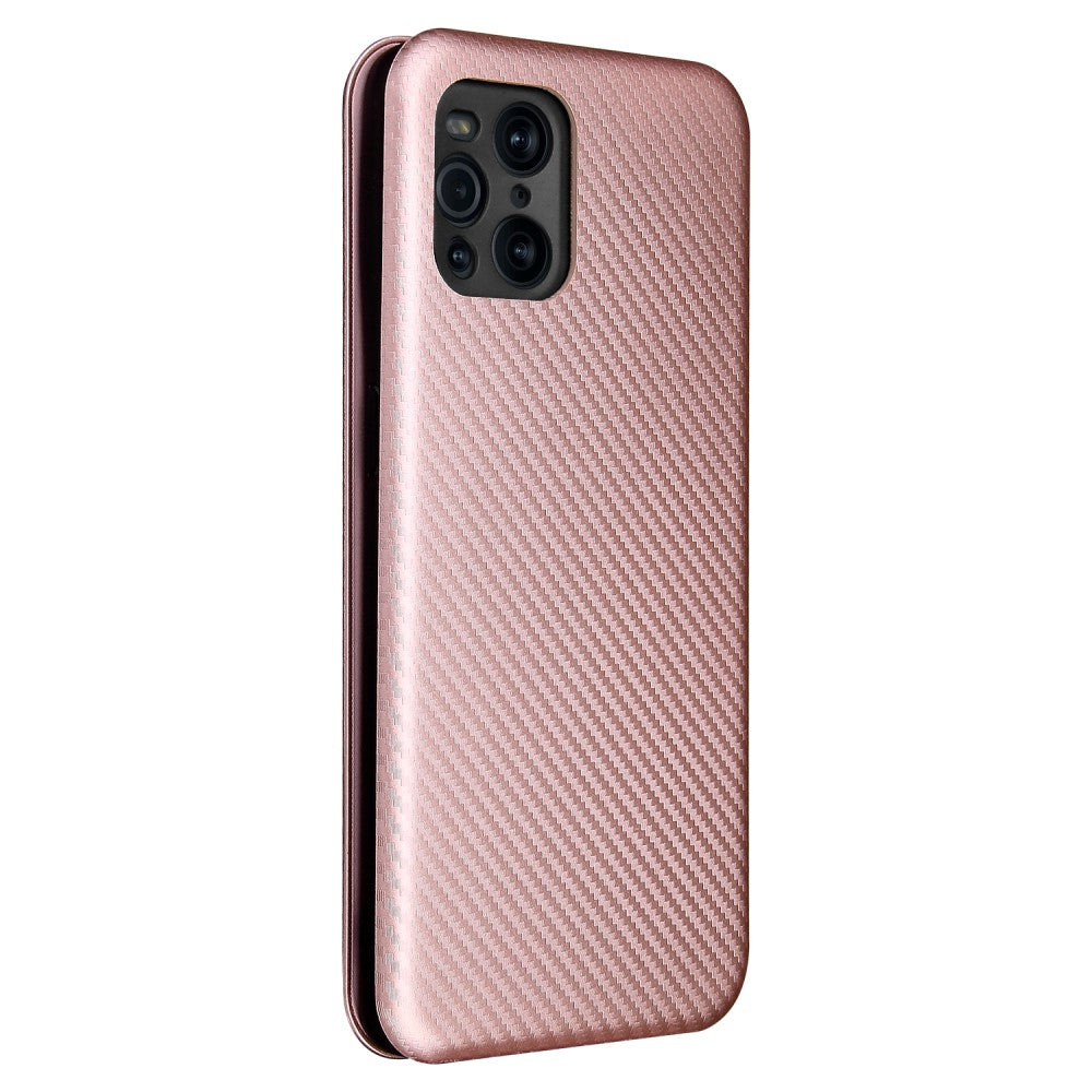 Oppo Find X3 Pro - Carbon Look Flip Case Case