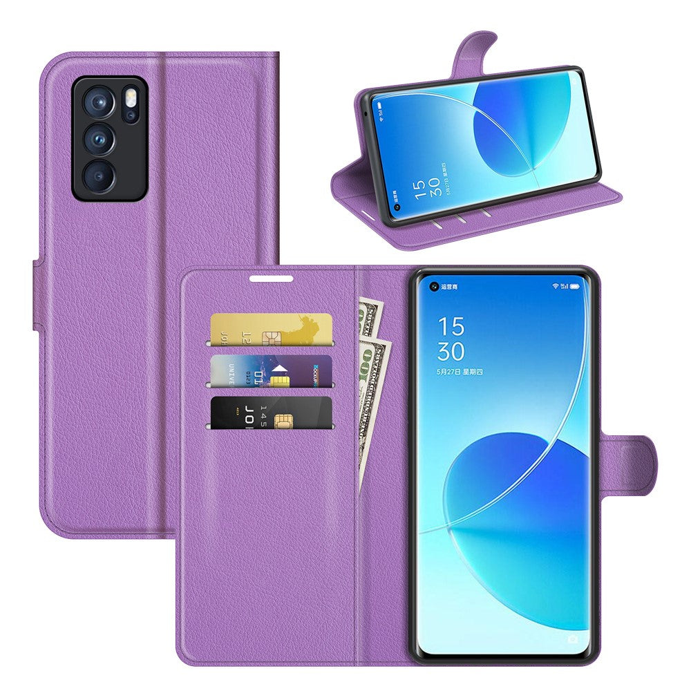 OPPO Reno6 Pro - Leder Etui Hülle