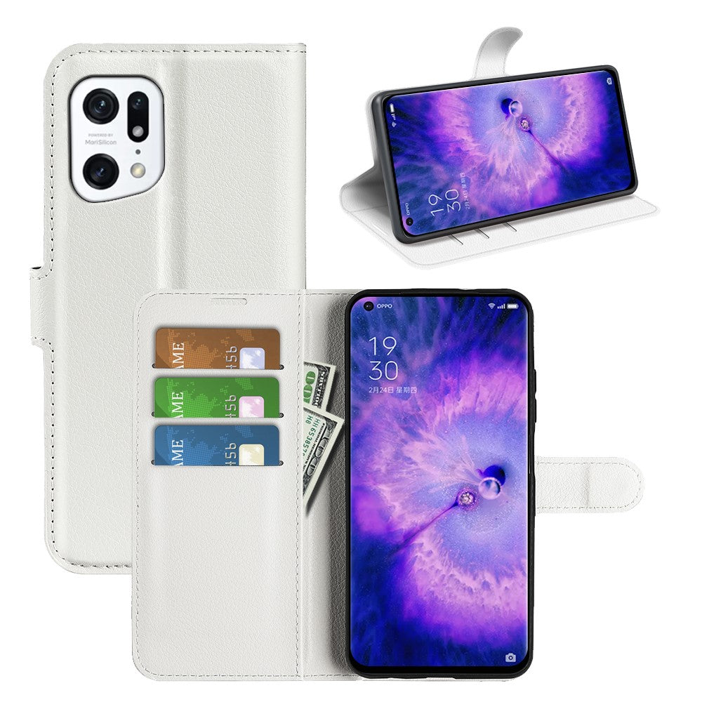 OPPO Find X5 - Leder Etui Hülle
