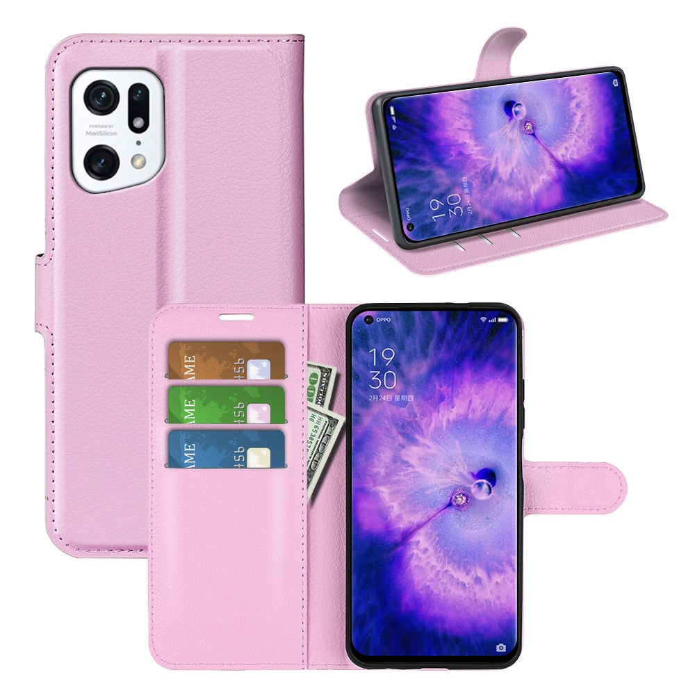 OPPO Find X5 - Leder Etui Hülle