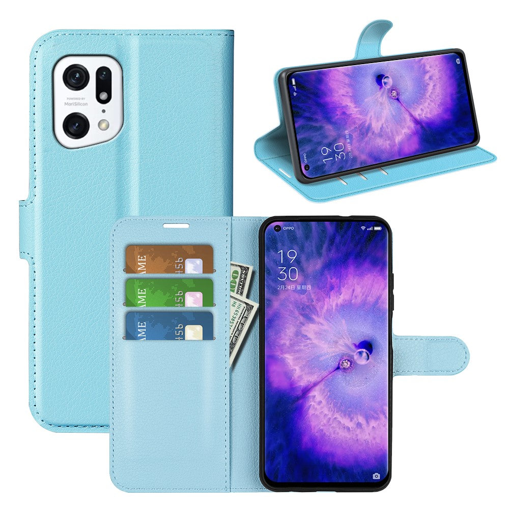 OPPO Find X5 - Leder Etui Hülle