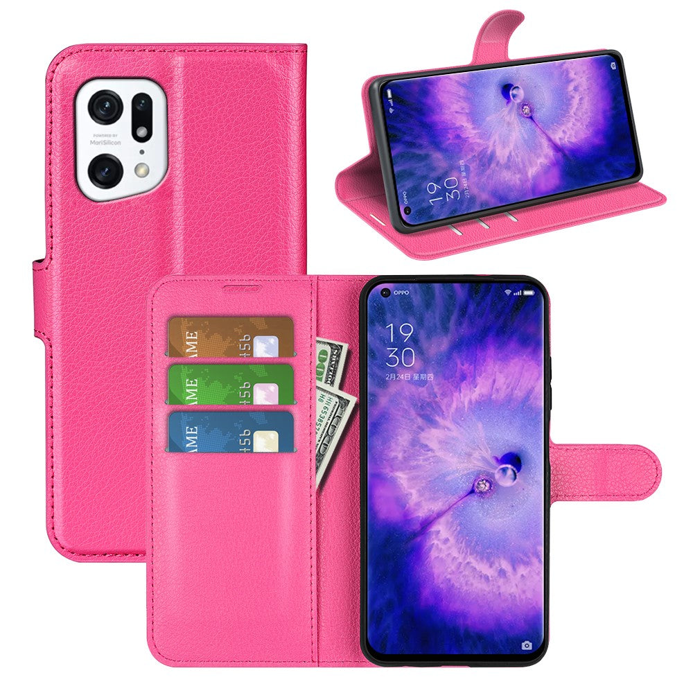 OPPO Find X5 - Leder Etui Hülle