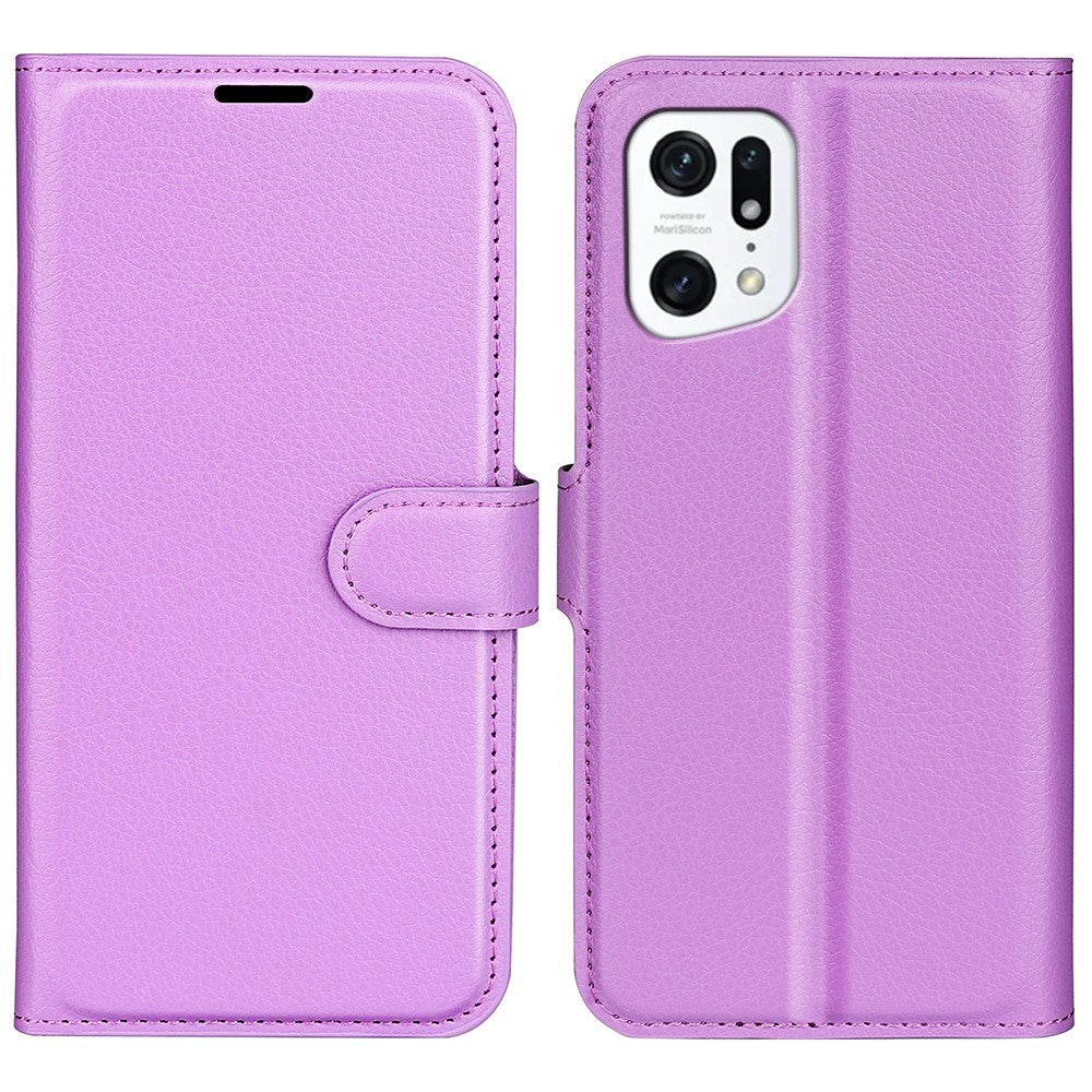 OPPO Find X5 - Leder Etui Hülle