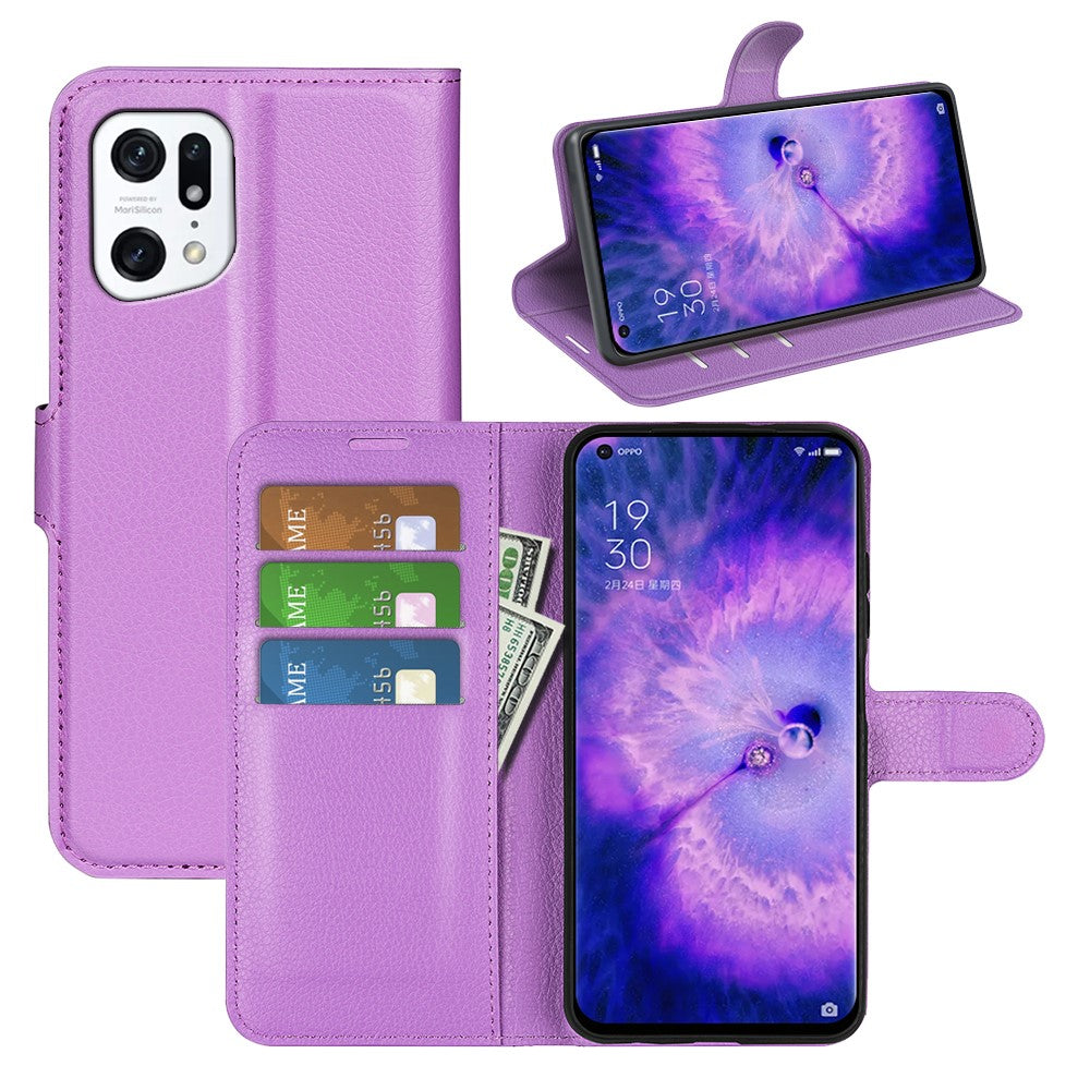OPPO Find X5 - Leder Etui Hülle