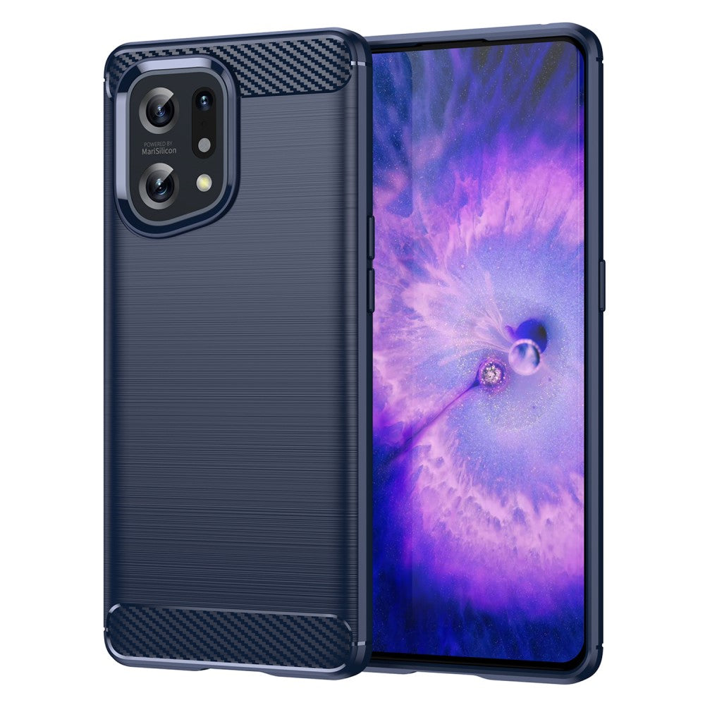 Oppo Find X5 - Cover In Metallo Carbon Look