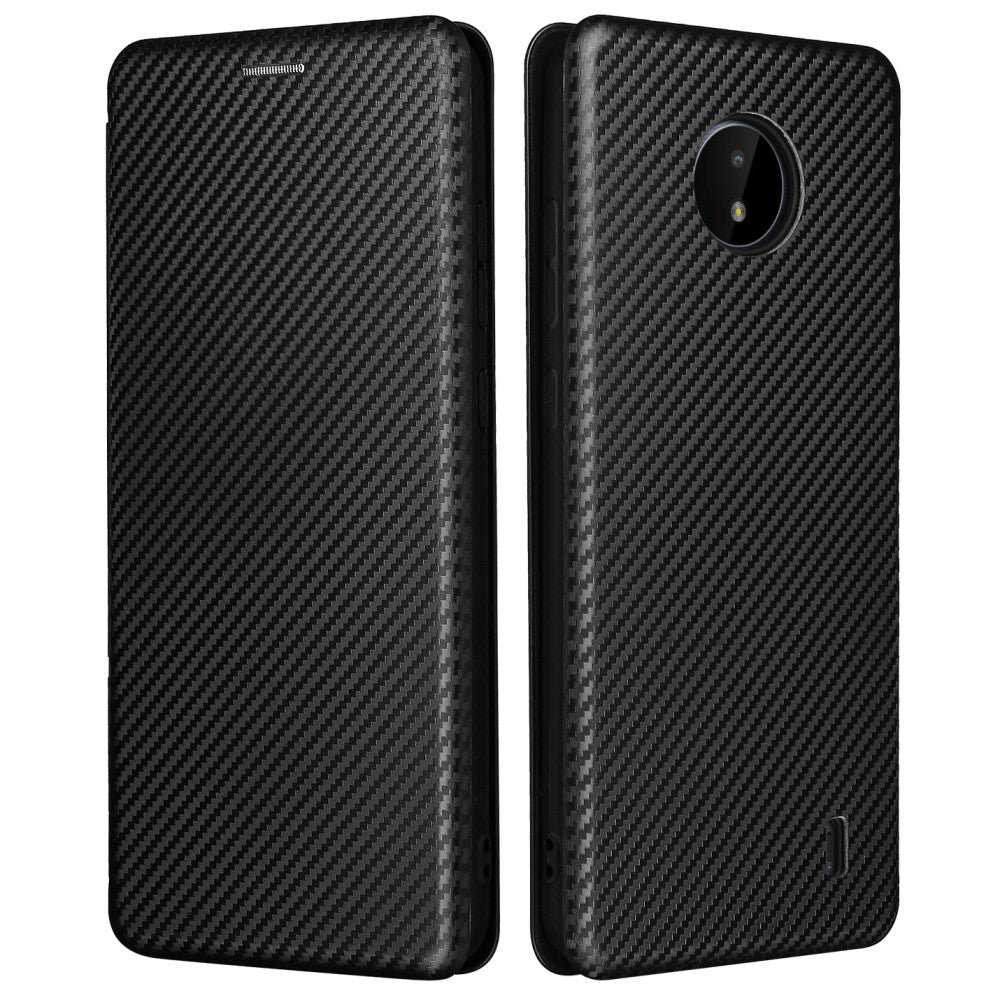Nokia C20 - Carbon Look Flip Case Hülle